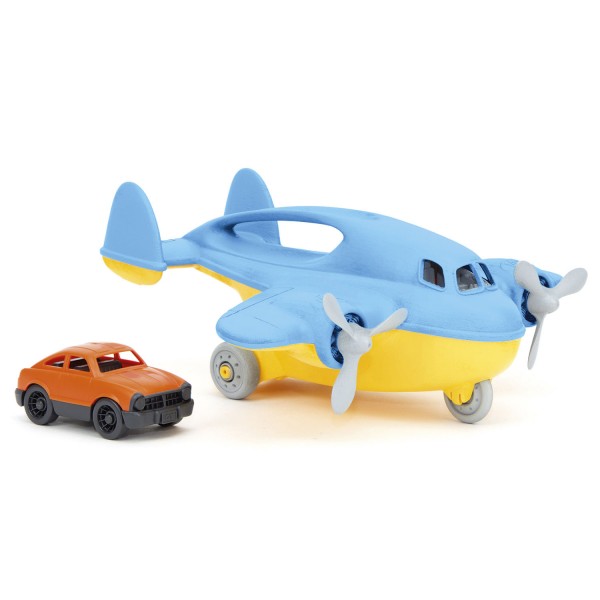 Transportflugzeug blau + Auto / Cargo plane blue + car
